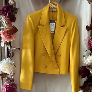 Primark Yellow Double-Breasted Blazer